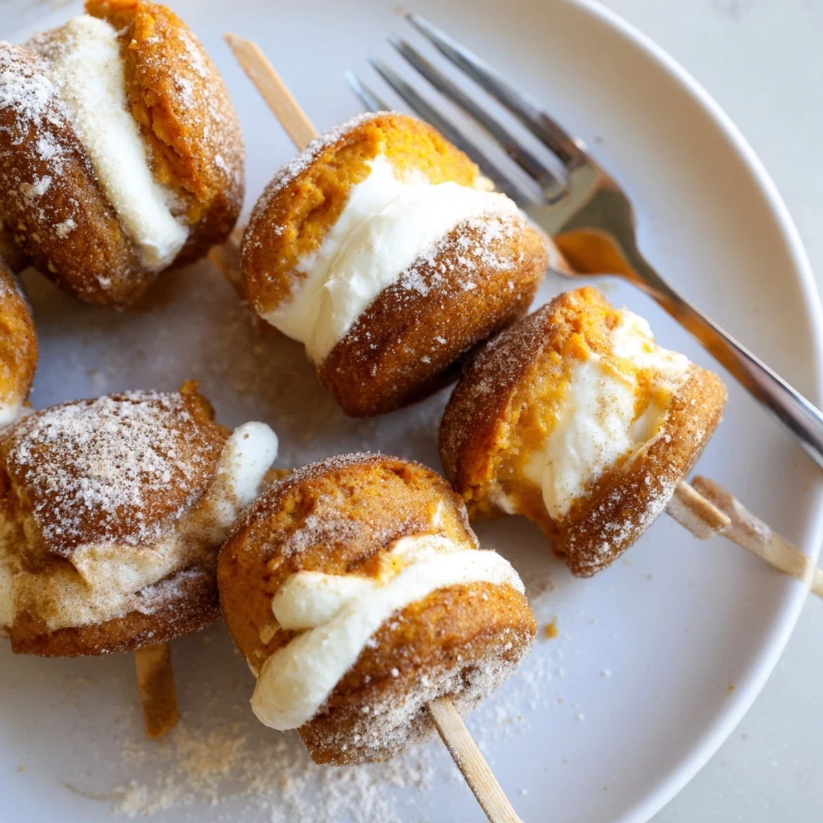 Deliciously soft Cream Cheese Sweet Potato Muffin Skewers, perfect for brunch gatherings.