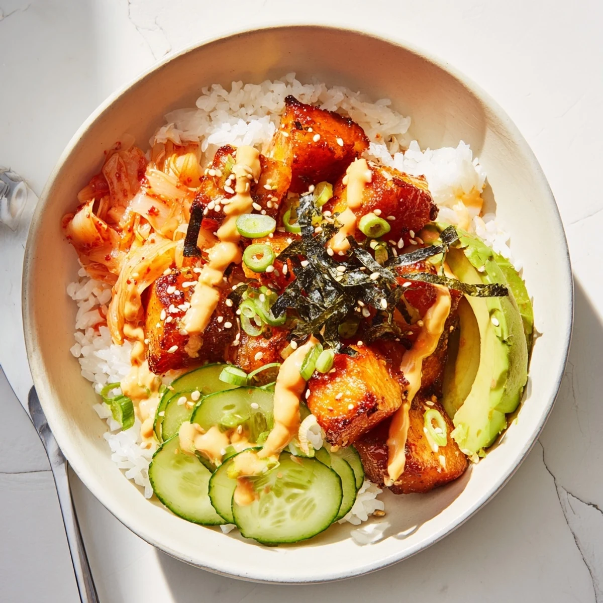 Crispy Salmon Rice Bowl