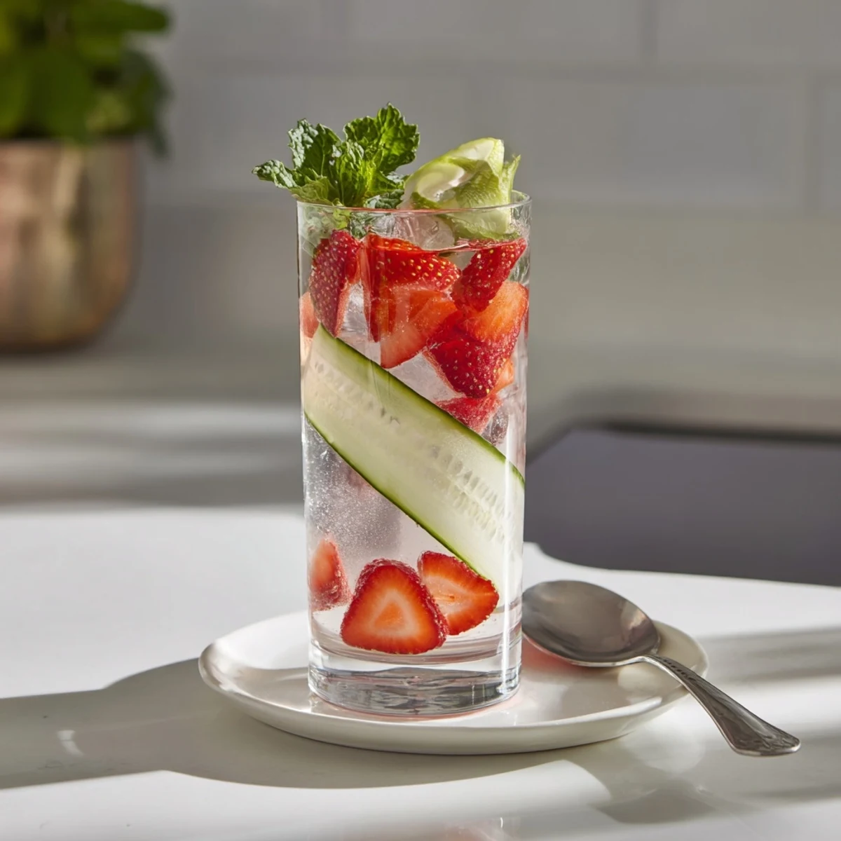 Refreshing water-based mocktails with fresh fruit and mint for vibrant hydration.  