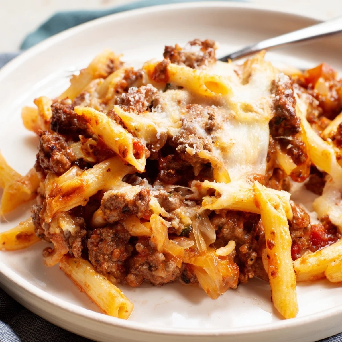 Cheesy Beef Penne Bake