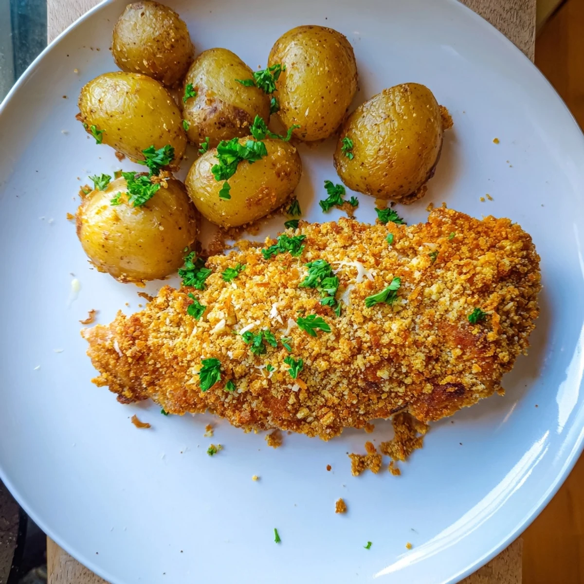 Crispy Parmesan Chicken Potatoes