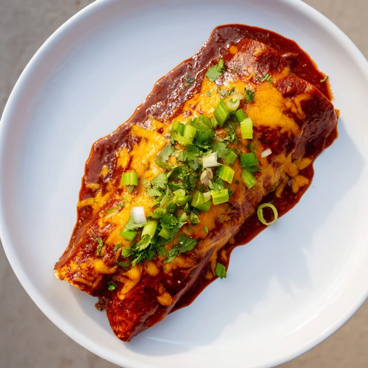 Golden-baked cheesy bean enchiladas with a rich, savory aroma and layers of melted cheddar.