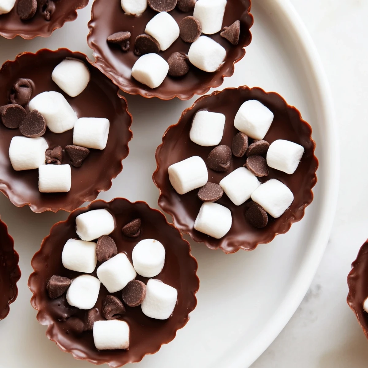 Warm milk melts a perfectly crafted hot cocoa bomb cup revealing a delicious chocolatey surprise.