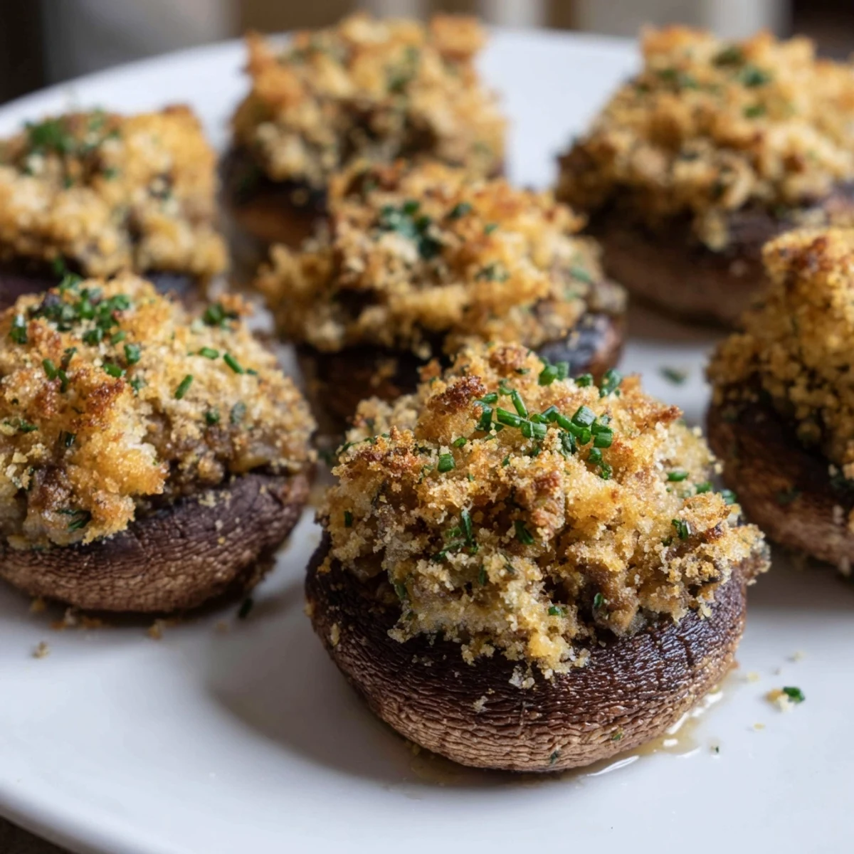 Roasted Enchanted Forest Mushroom Nibbles, golden and bubbling, ready to enjoy as a savory appetizer.