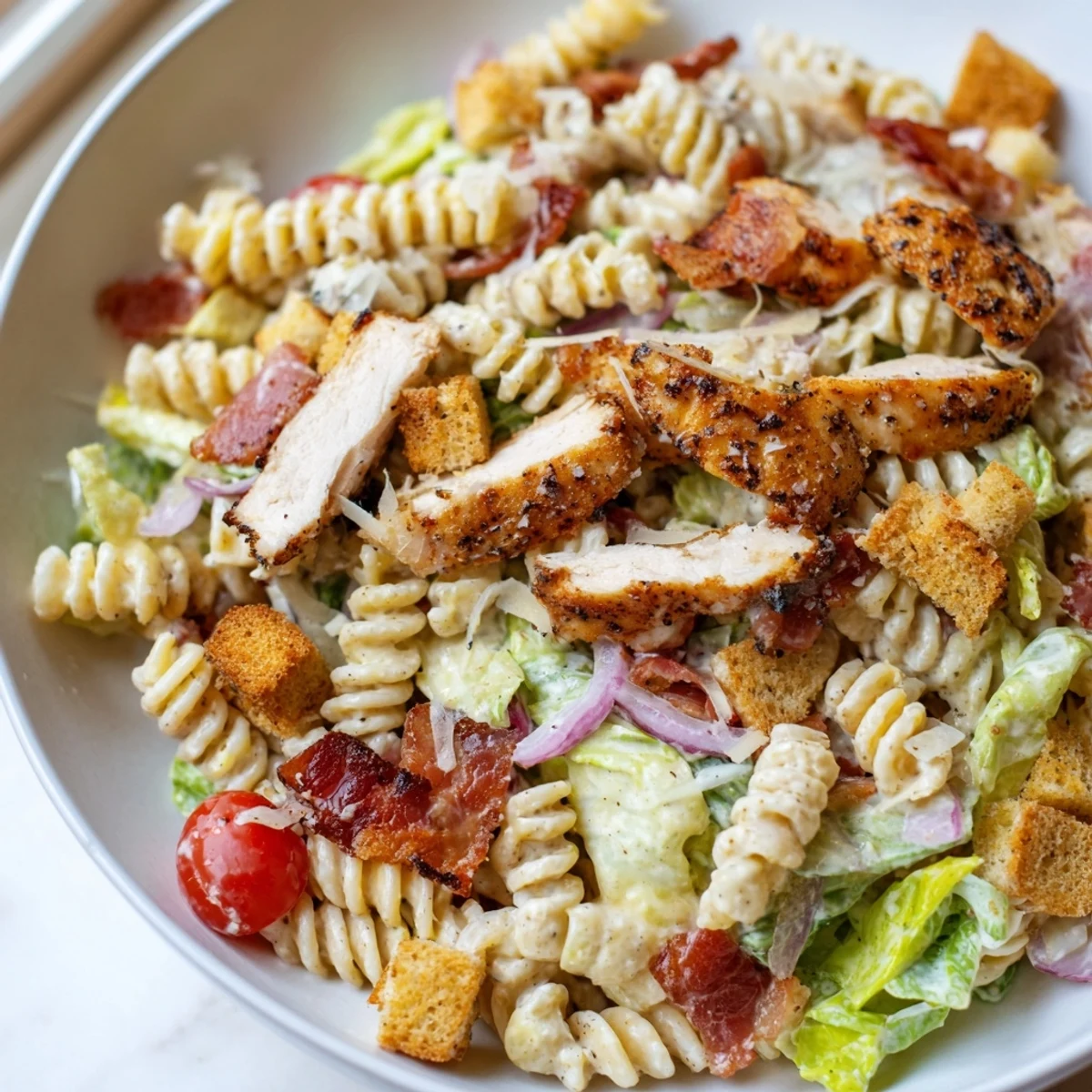 Chicken Caesar Pasta Salad