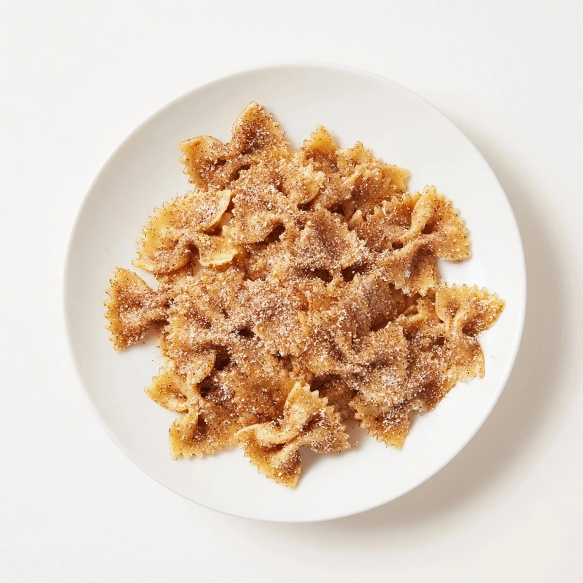Crunchy, air-fried bowtie pasta forms an irresistible Christmas Crack snack, coated in cinnamon sugar.