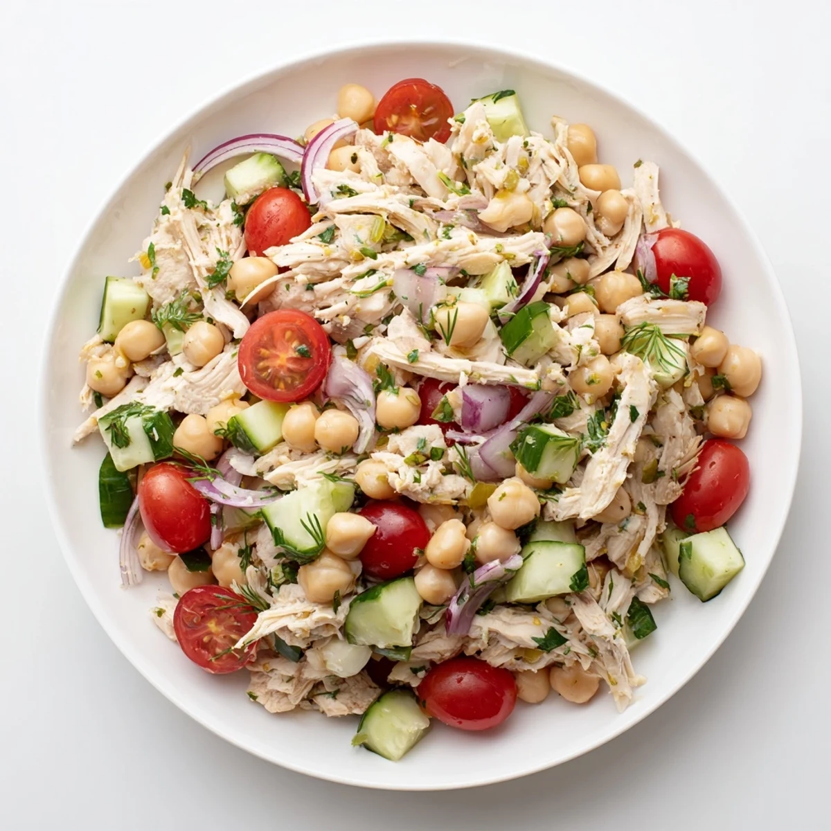 A colorful close-up of the delicious Dense Bean Salad, ready to eat and full of flavor.