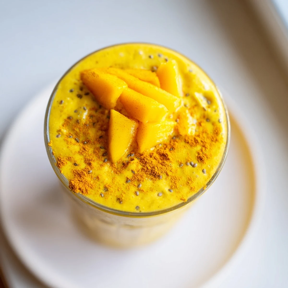 Enjoy a delicious and healthy Mango Turmeric Smoothie, bursting with tropical flavors and nutrients.