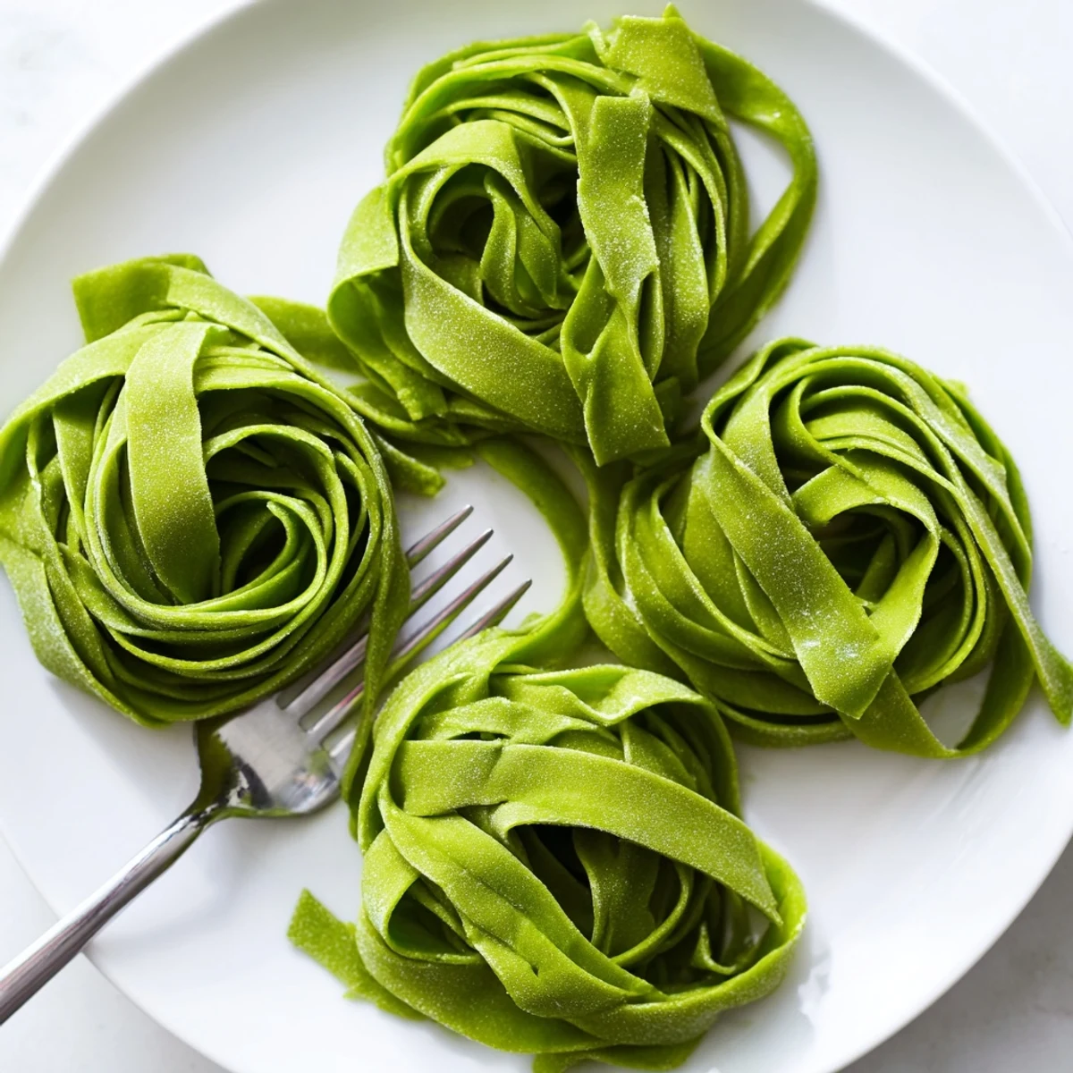 A rustic kitchen scene featuring a ball of homemade spinach pasta dough, awaiting shaping into a delicious family dinner.