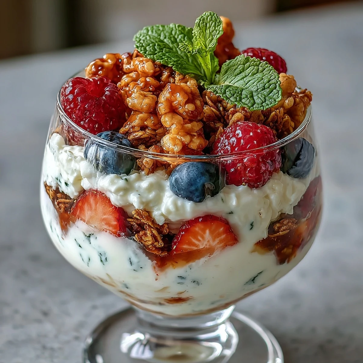 Cottage Cheese Berry Parfait