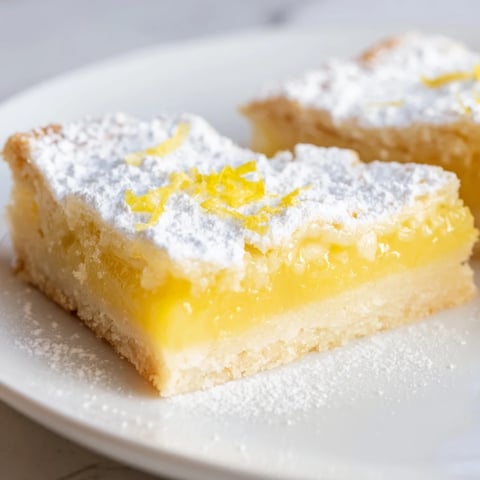Golden, triangle-cut lemon bars with a vibrant, tangy filling, perfect for dessert enjoyment.