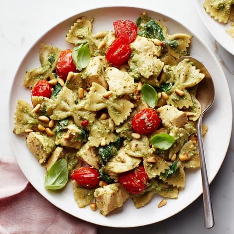 Pesto Chicken Bowtie Pasta
