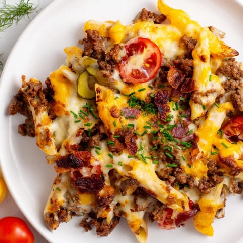 Bacon Cheeseburger Pasta Bake
