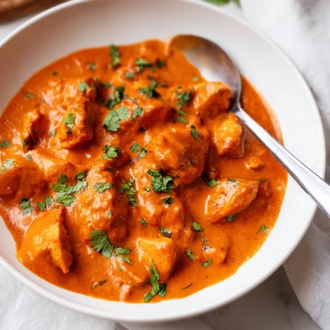 Enjoy a steaming bowl of flavorful Instant Pot Chicken Tikka Masala, rich with coconut milk and herbs.