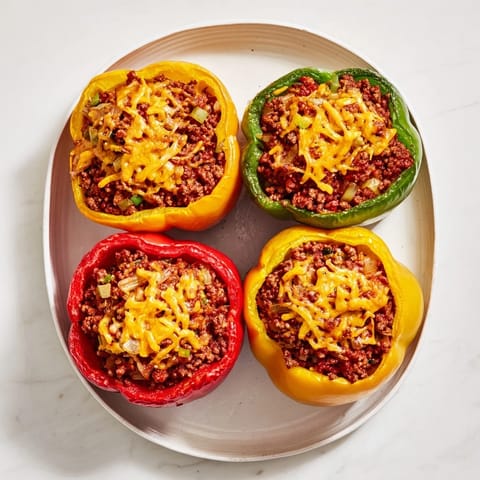 Sloppy Joe Stuffed Peppers