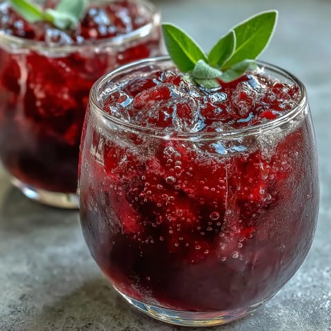Refreshing non-alcoholic Blackberry Sage Mocktail served over crushed ice, featuring muddled blackberries and fragrant sage leaves.
