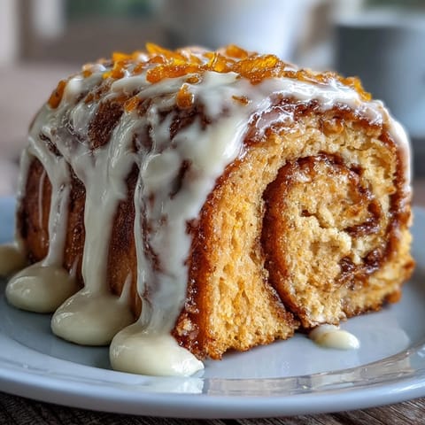 Soft orange rolls with orange cream cheese frosting, swirled with citrus zest and topped with creamy orange frosting.