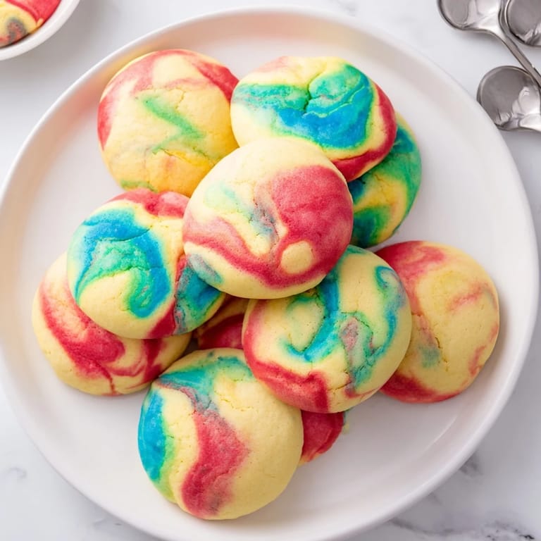 Colorful cloud bread, light and airy, ideal for festive gatherings or playful treats.  