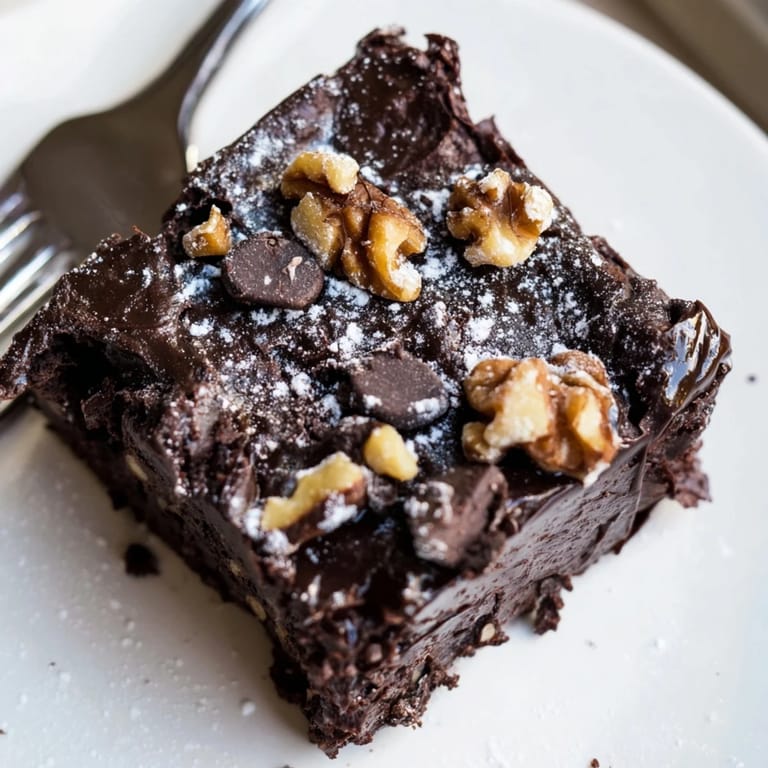 Decadent zero-waste brownies featuring nut-milk pulp, served warm with ice cream.