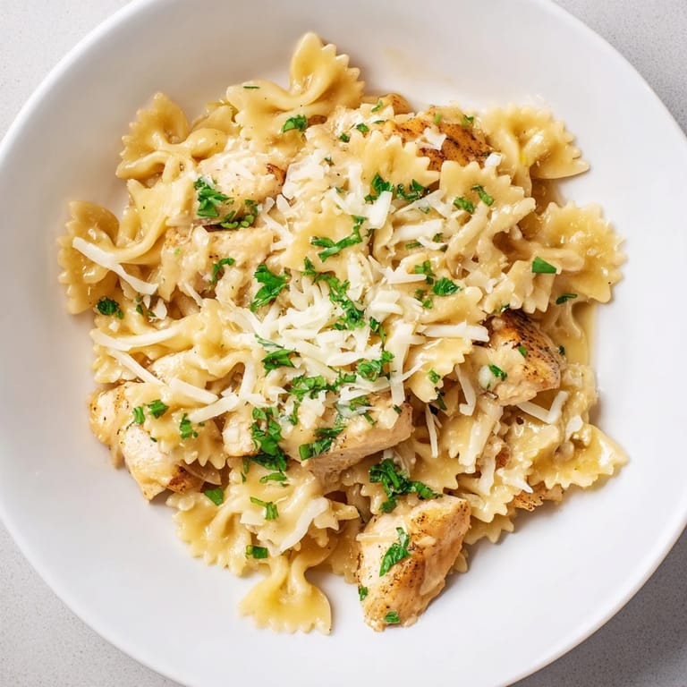 This flavorful mozzarella garlic butter chicken recipe features tender chicken, pasta and melted cheese served hot.