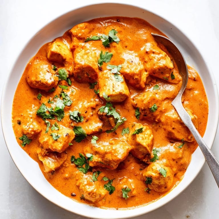 Picture the vibrant, dairy-free Instant Pot Chicken Tikka Masala, served with fluffy rice and fresh cilantro.