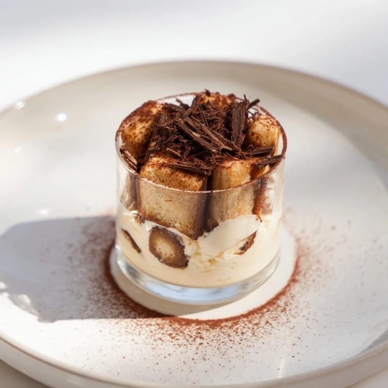 Delicious Countdown Tiramisu Shots: creamy and captivating individual desserts in clear shot glasses.