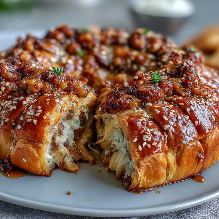 Mini sausages wrapped in flaky puff pastry, baked until golden and served with sweet honey mustard sauce for dipping.