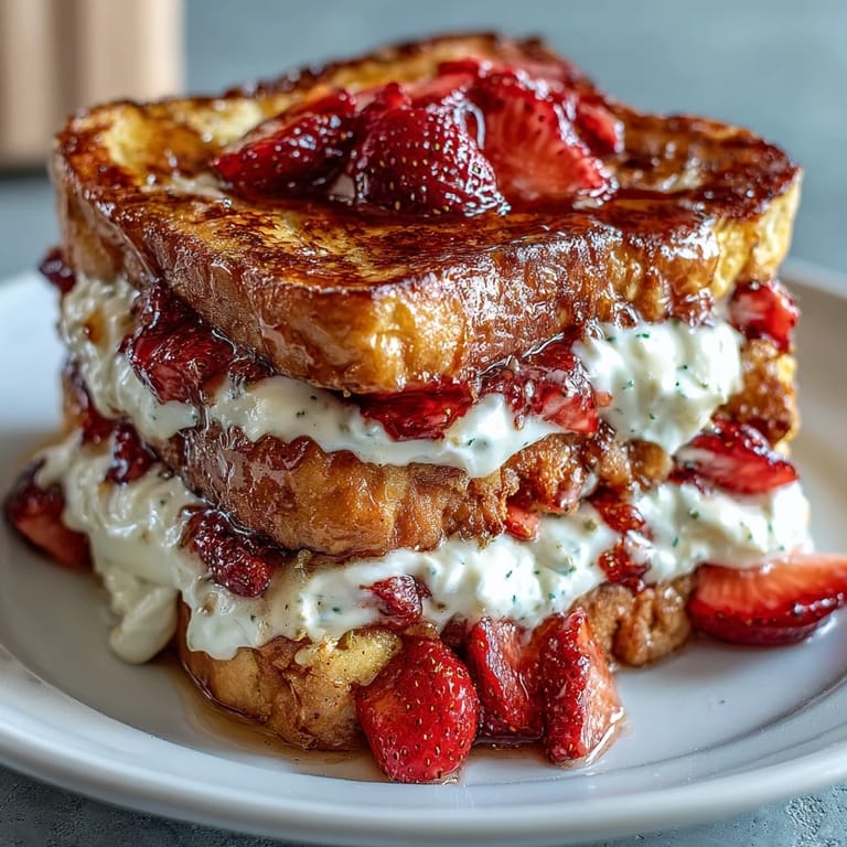 Crowd-pleasing strawberry French toast bake featuring sweet berries, creamy custard, and toasted almonds—an easy make-ahead breakfast for gatherings.