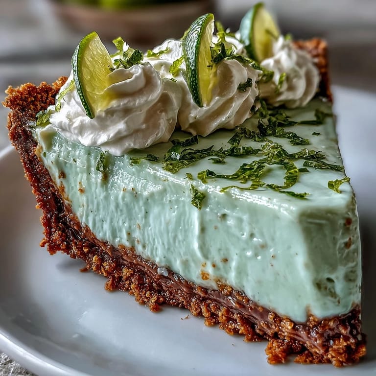Refreshingly bright no-bake key lime pie, a delightful, easy summer dessert.