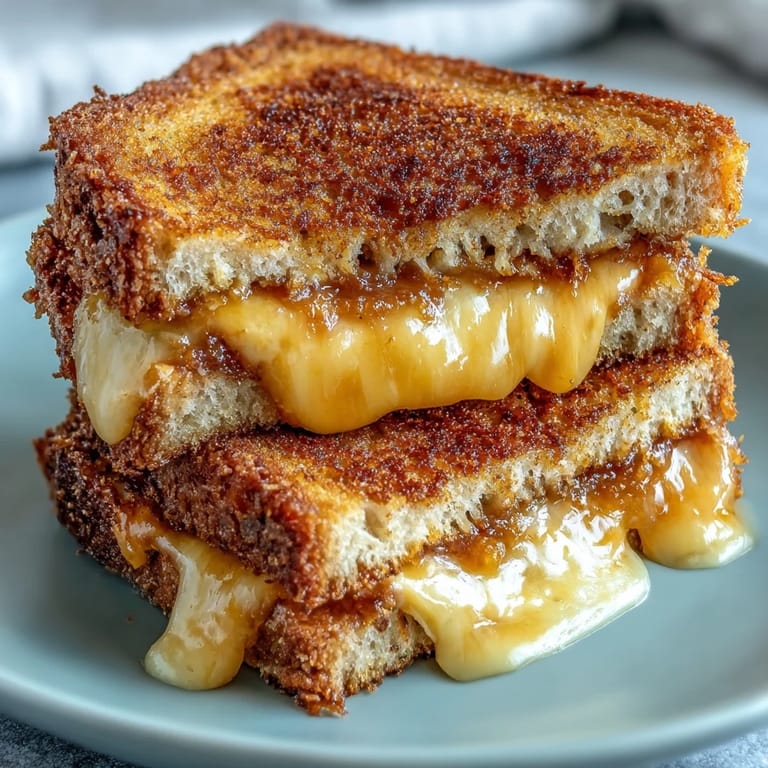 Crispy, buttery air fryer grilled cheese sandwich oozing with melted cheddar cheese.