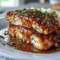 Soul Food Smothered Chicken with Onion Gravy, golden chicken simmered in rich, savory onion gravy, a comforting Southern classic.